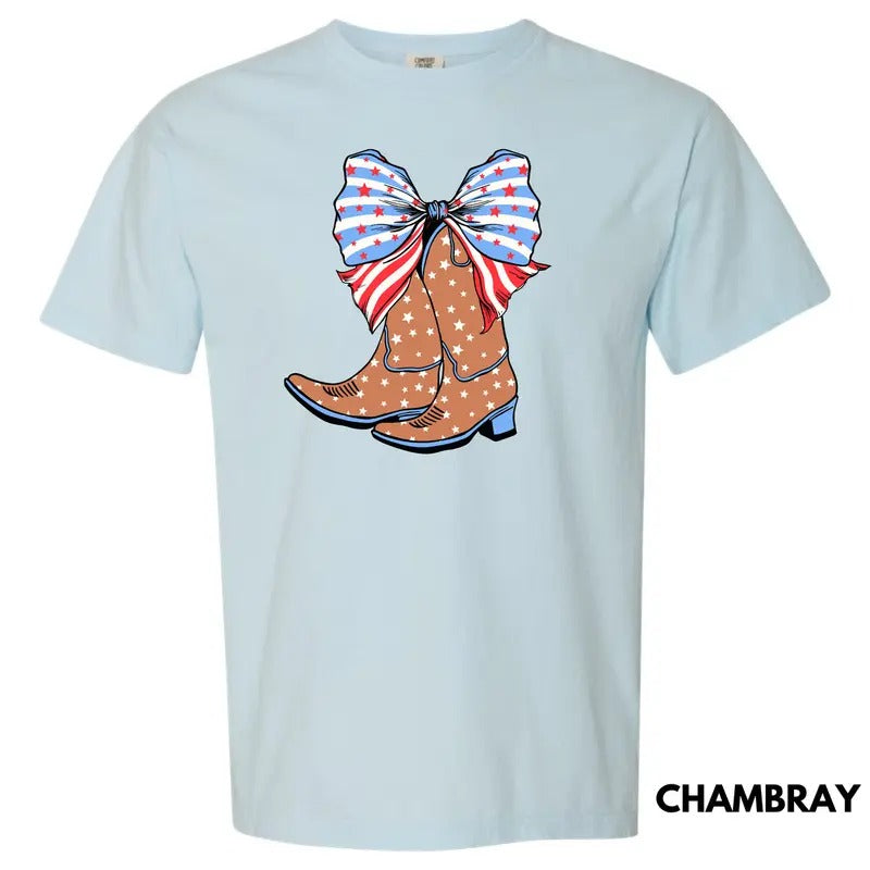 USA Boots Coquette Comfort Colors 'NLB' - Adult & Kids T-Shirts, Sweatshirts & Hoodies apparel design preview 1