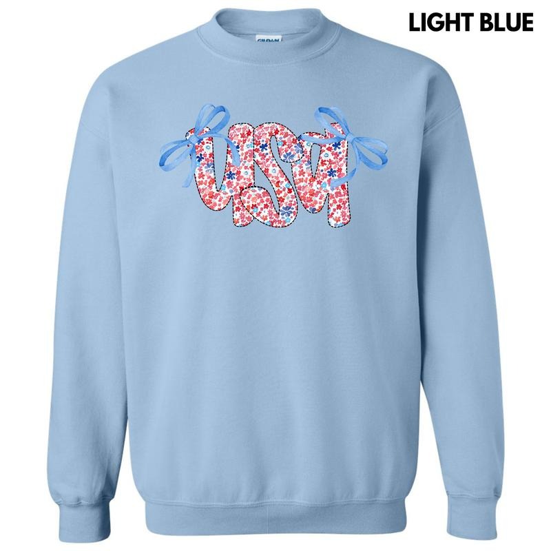 USA Ditzy Floral 'NLB' - Adult & Kids T-Shirts, Sweatshirts & Hoodies apparel design preview 1