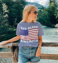 USA Flag 4th July Big God Bless America Christian - Adult & Kids T-Shirts, Sweatshirts & Hoodies apparel design preview 1