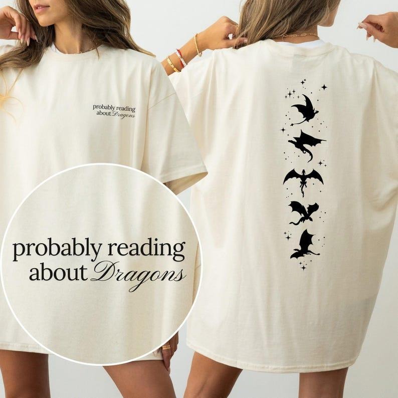 USA Probably Reading About Dragons Dragon Rider - Adult & Kids T-Shirts, Sweatshirts & Hoodies apparel design preview 1