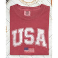USA Flag Collegiate Varsity Olympics Patriotic - Adult & Kids T-Shirts, Sweatshirts & Hoodies apparel design preview 1