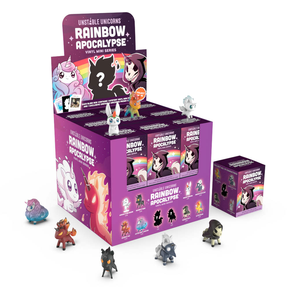 Unstable Unicorns: Rainbow Apocalypse Vinyl Figure - Adult & Kids T-Shirts, Sweatshirts & Hoodies apparel design preview 1