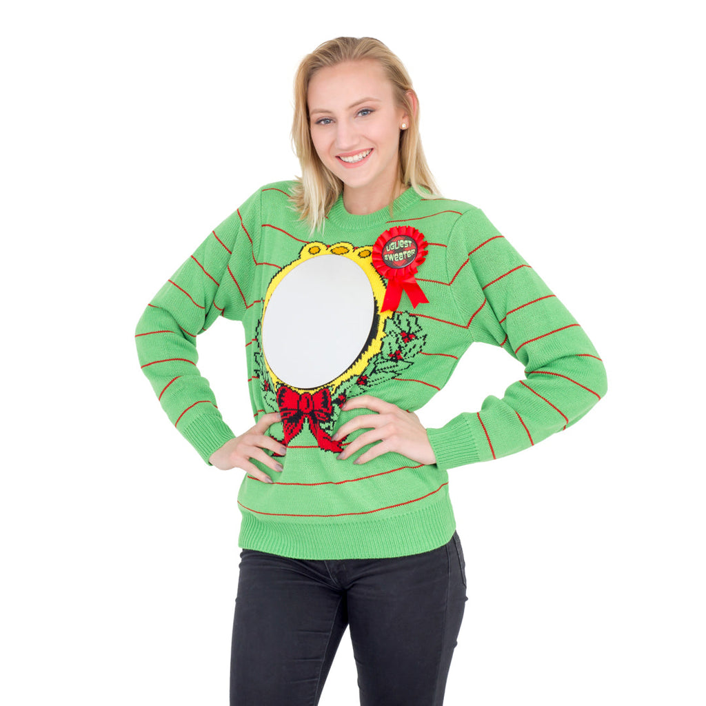 Women's Ugliest Award Humorous (with Mirror) Ugly Christmas Sweater - Holiday Gift product image 4