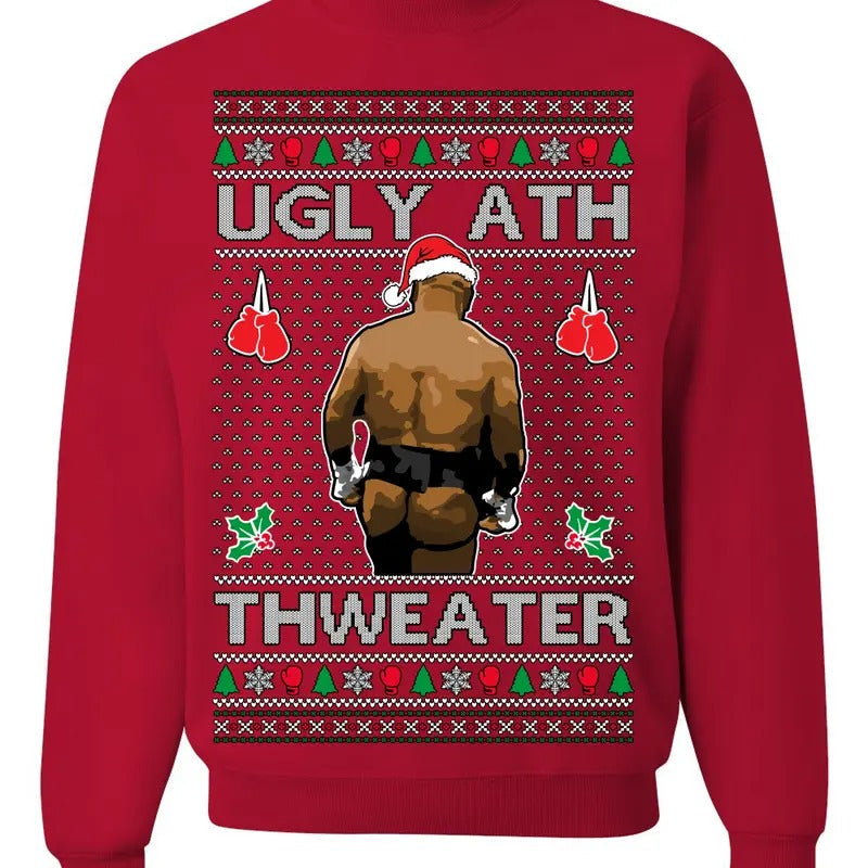 Ugly Ath Mike Tyson Viral Ass Boxing Fight Meme Merry - Adult & Kids T-Shirts, Sweatshirts & Hoodies apparel design preview 1