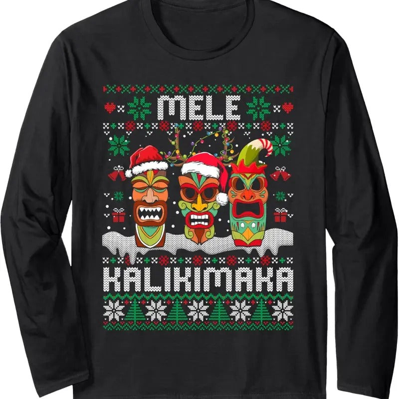 Ugly Mele Kalikimaka Hawaiian Xmas Pajamas - Adult & Kids T-Shirts, Sweatshirts & Hoodies apparel design preview 1