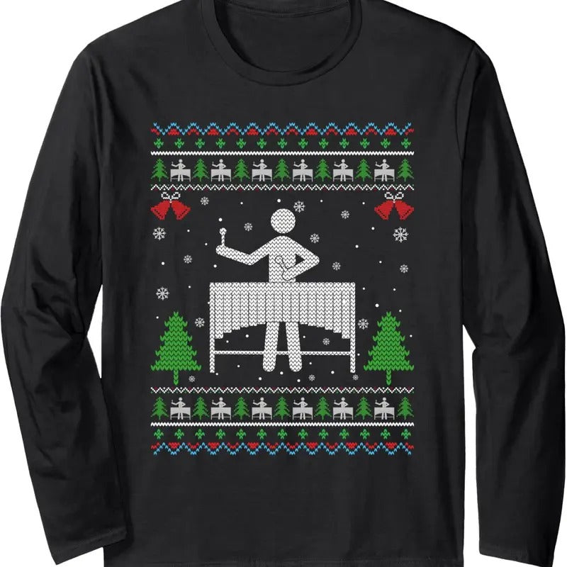 Ugly Xmas Marimba Player Funny - Adult & Kids T-Shirts, Sweatshirts & Hoodies apparel design preview 1
