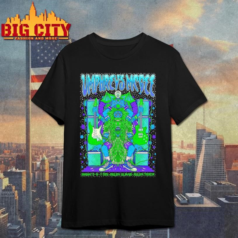 Umphrey's McGee Boulder Colorado 2026 Event Poster - Adult & Kids T-Shirts, Sweatshirts & Hoodies apparel design preview 1