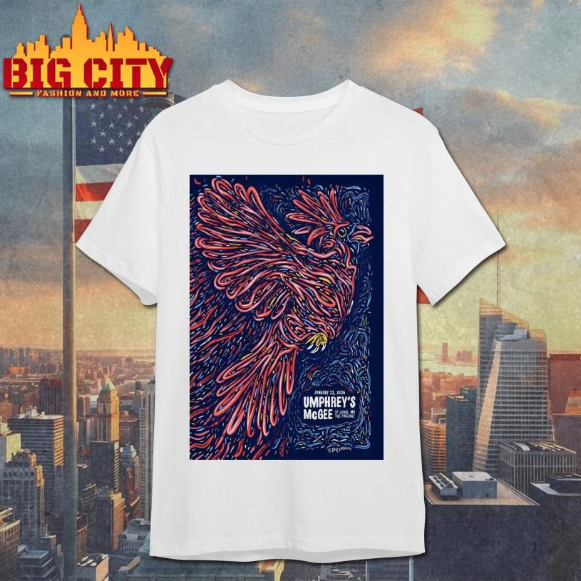 Umphrey’s McGee Jan 22 2026 St. Louis MO Poster - Adult & Kids T-Shirts, Sweatshirts & Hoodies apparel design preview 1