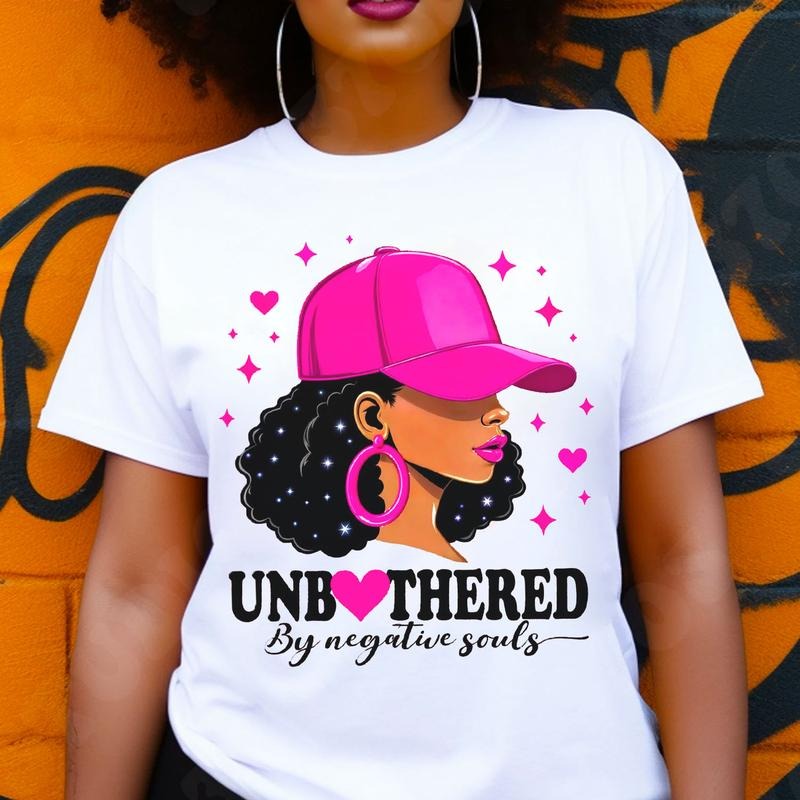 Unbothered Negative Souls Positive Motivational - Adult & Kids T-Shirts, Sweatshirts & Hoodies apparel design preview 1