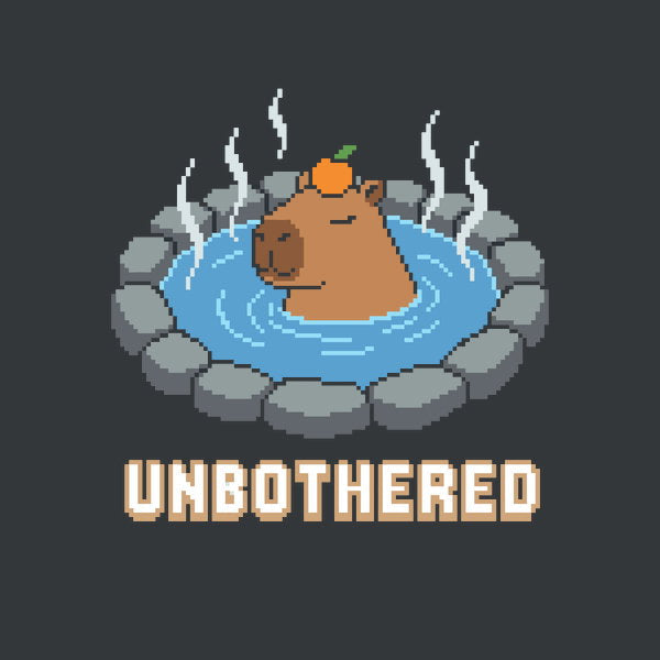 Unbothered Capybara Hot Spring - Adult & Kids T-Shirts, Sweatshirts & Hoodies apparel design preview 1