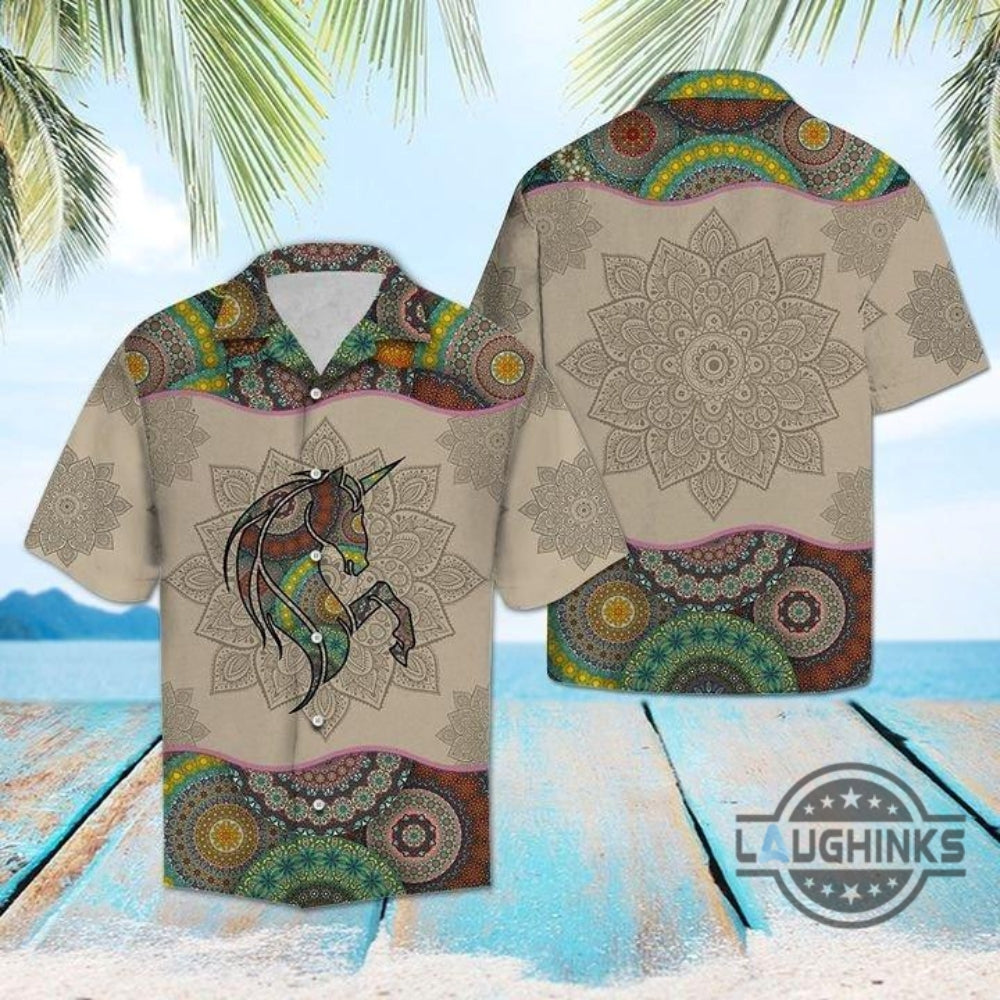 Unicorn Mandala Hawaiian 131 Aloha Hawaii Summer - Adult & Kids T-Shirts, Sweatshirts & Hoodies apparel design preview 1