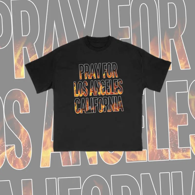 100% Cotton Pray Los Angeles California Print Vintage - Adult & Kids T-Shirts, Sweatshirts & Hoodies apparel design preview 1