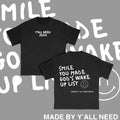 100% Cotton Smile You Made God'S Wake Up List Print - Adult & Kids T-Shirts, Sweatshirts & Hoodies apparel design preview 1