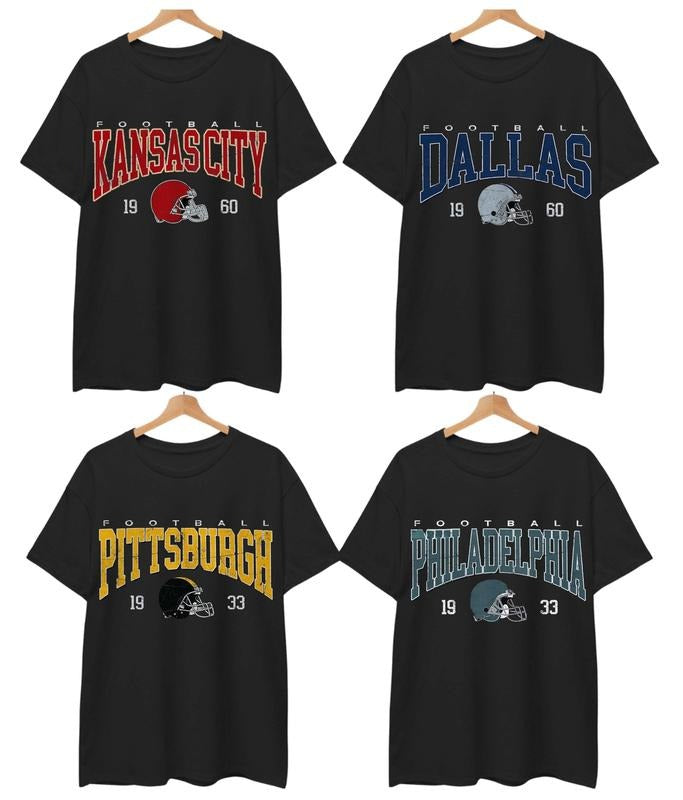 All Teams Football Vintage Sport Classic Cotton - Adult & Kids T-Shirts, Sweatshirts & Hoodies apparel design preview 1