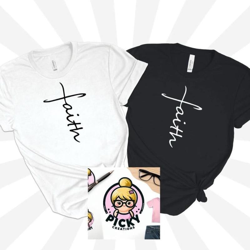 Faith Bold Message Summer Casual Fit Top Womenswear - Adult & Kids T-Shirts, Sweatshirts & Hoodies apparel design preview 1