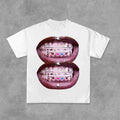 Lip Print Street Cotton T Shirtstyle{N002}2 - Adult & Kids T-Shirts, Sweatshirts & Hoodies apparel design preview 1