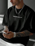 Letter Print Round Neck Regular Fit Casual Short - Adult & Kids T-Shirts, Sweatshirts & Hoodies apparel design preview 1
