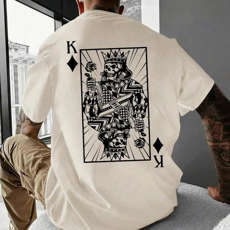Playing Card Print Round Neck Summer Outfits 2024 - Adult & Kids T-Shirts, Sweatshirts & Hoodies apparel design preview 1