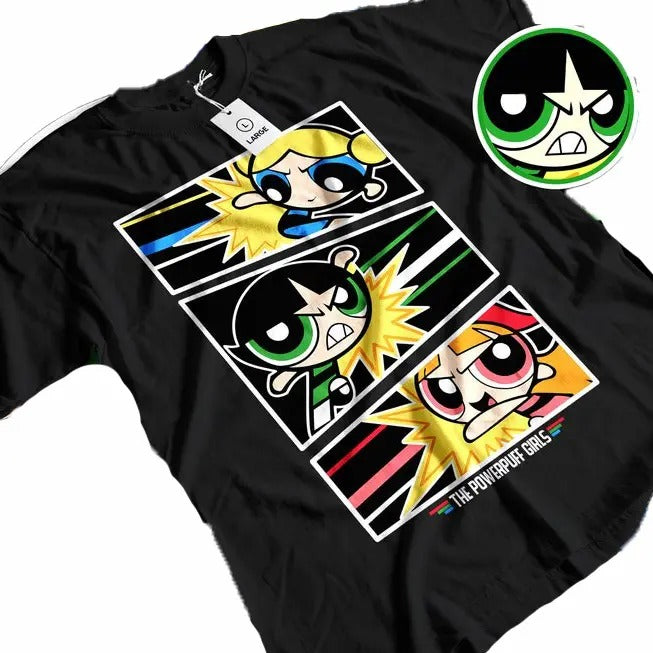 Powerpuff Trio Action Cartoon Heroine Animated - Adult & Kids T-Shirts, Sweatshirts & Hoodies apparel design preview 1