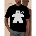 Cat Meeple 100% Organic Cotton Made USA - Adult & Kids T-Shirts, Sweatshirts & Hoodies apparel design preview 1
