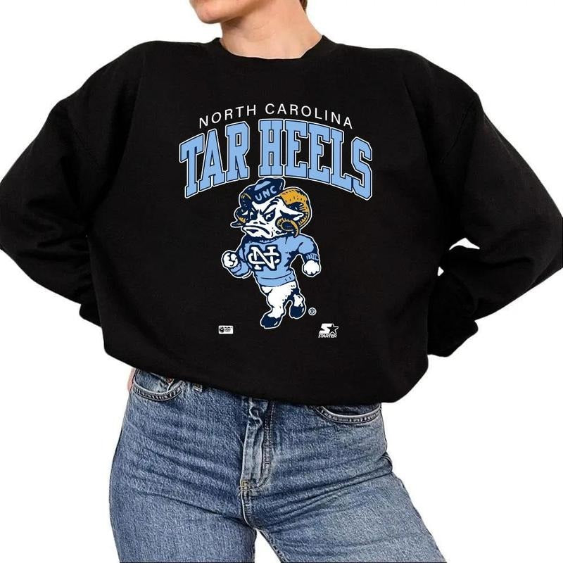 Vintage 90s University North Carolina Tar Heels Fan - Adult & Kids T-Shirts, Sweatshirts & Hoodies apparel design preview 1