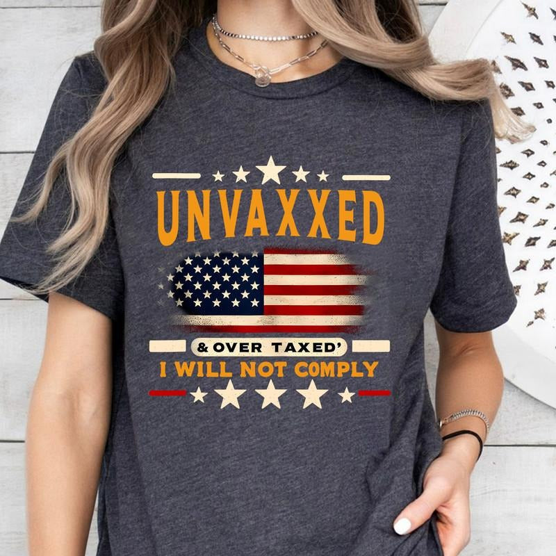 Unvaxxed Over Taxed Sublimation Mama - Adult & Kids T-Shirts, Sweatshirts & Hoodies apparel design preview 1