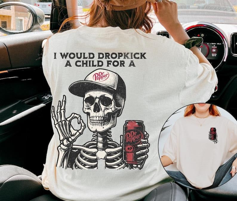 [Up 5XL] DR. Pepper Skeleton Soda Her Him Halloween - Adult & Kids T-Shirts, Sweatshirts & Hoodies apparel design preview 1