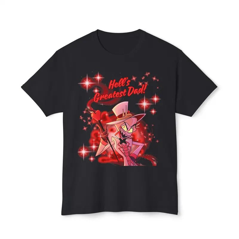 [Up 5XL] Lucifer'S Greatest Dad Hazbin Hotel Animated - Adult & Kids T-Shirts, Sweatshirts & Hoodies apparel design preview 1