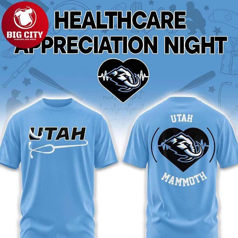 Utah Mammoth Healthcare Appreciation x NHL 2026 Night - Adult & Kids T-Shirts, Sweatshirts & Hoodies apparel design preview 1