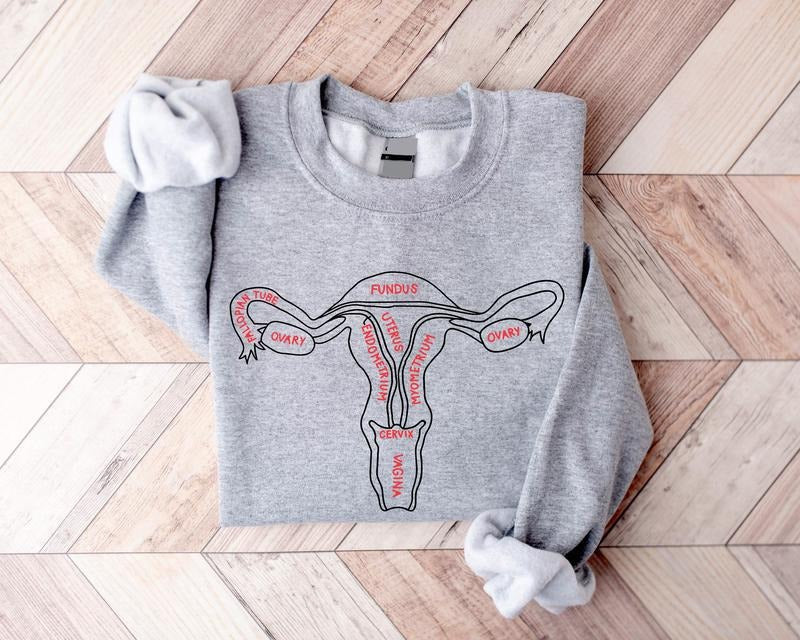Uterus Anatomy Endometriosis Feminist Gynecologist - Adult & Kids T-Shirts, Sweatshirts & Hoodies apparel design preview 1
