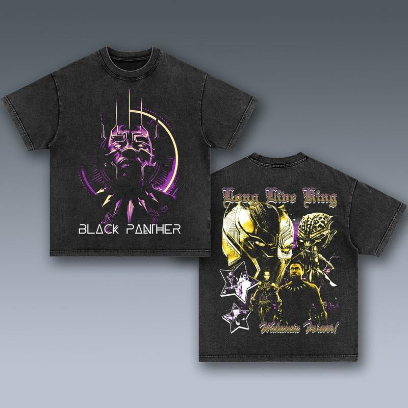 VINTAGE BL4CK PANTHER Trending Movie 90s Fans Him Her - Adult & Kids T-Shirts, Sweatshirts & Hoodies apparel design preview 1