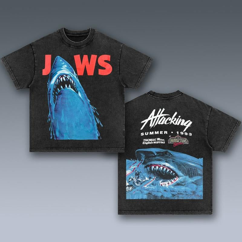 VINTAGE JAWS Trending Movie 90s Fans Him Her - Adult & Kids T-Shirts, Sweatshirts & Hoodies apparel design preview 1