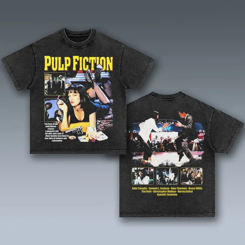 VINTAGE PULP FICTION Trending Movie 90s Fans Him Her - Adult & Kids T-Shirts, Sweatshirts & Hoodies apparel design preview 1