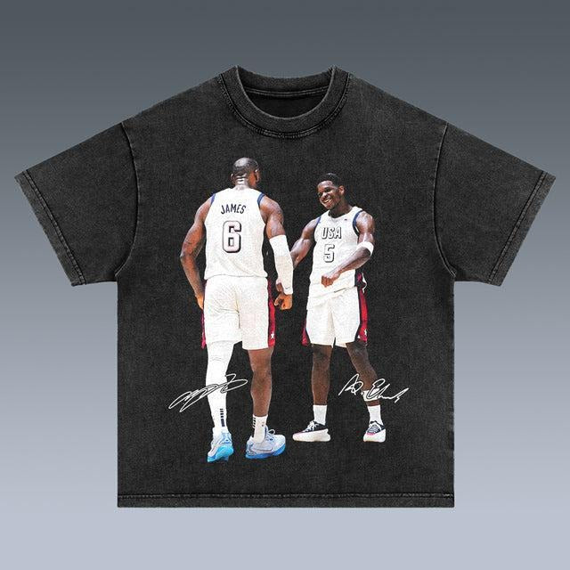 VINTAGE USA BASKETBALL TEAM EDWARDS 7.24 - Adult & Kids T-Shirts, Sweatshirts & Hoodies apparel design preview 1