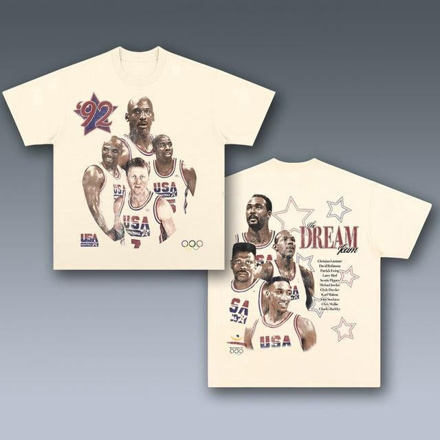 VINTAGE USA DREAM TEAM 7.16 BASKETBALL - Adult & Kids T-Shirts, Sweatshirts & Hoodies apparel design preview 1