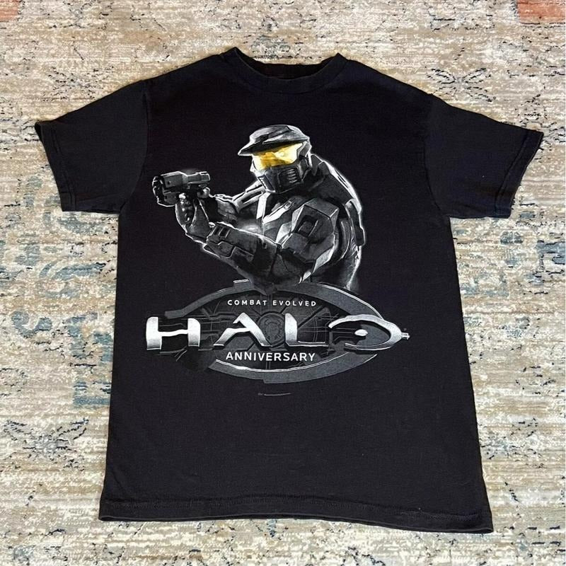 VTG 2011 HALO Anniversary Black Video Game All Size - Adult & Kids T-Shirts, Sweatshirts & Hoodies apparel design preview 1