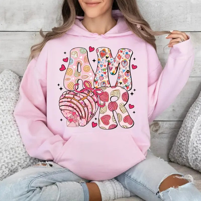 Valentine Amor Coquette Bow Funny Mexican Bread Lover - Adult & Kids T-Shirts, Sweatshirts & Hoodies apparel design preview 1
