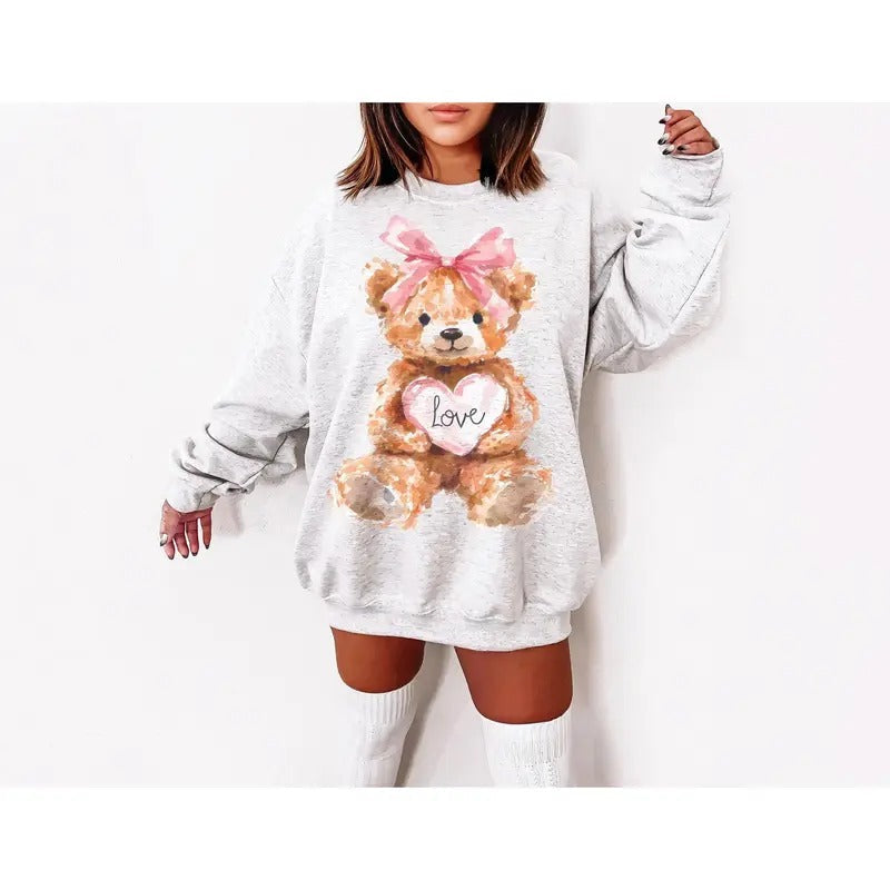 Valentine Bear Top - Adult & Kids T-Shirts, Sweatshirts & Hoodies apparel design preview 1