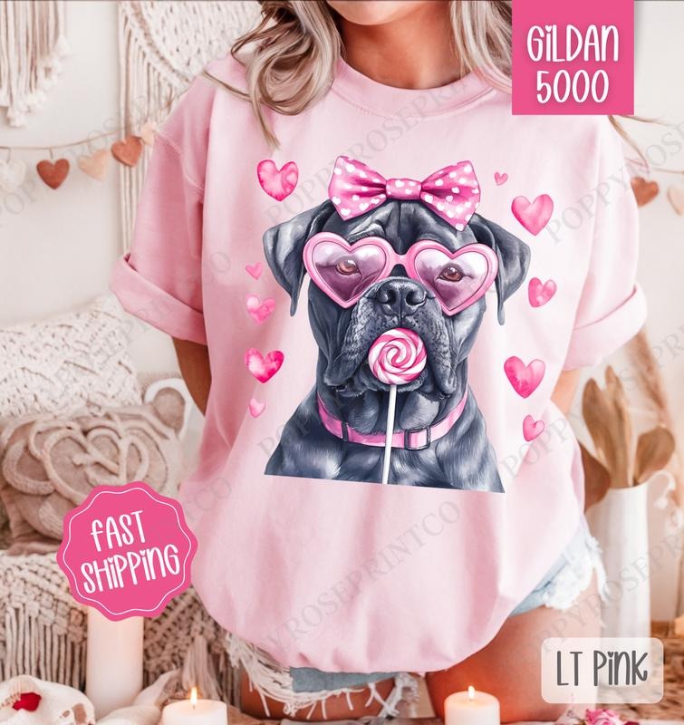 Valentine Cane Corso Gildan Cute Plus Sizes - Adult & Kids T-Shirts, Sweatshirts & Hoodies apparel design preview 1