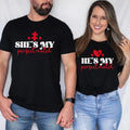 Valentine Couple Puzzle She'S My Perfect Match - Adult & Kids T-Shirts, Sweatshirts & Hoodies apparel design preview 1