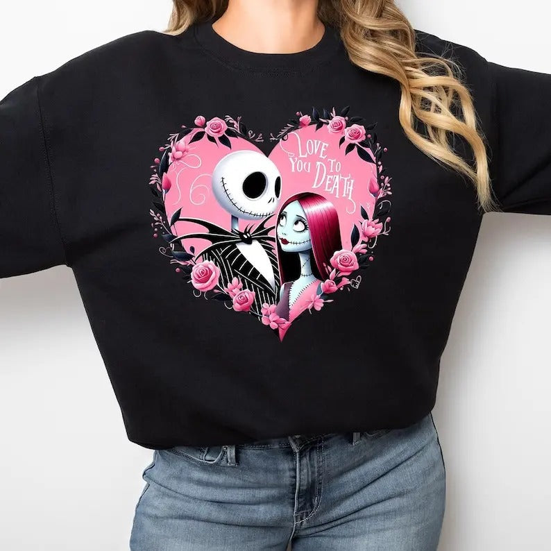 Valentine Couple Movie Matching Horror Movies - Adult & Kids T-Shirts, Sweatshirts & Hoodies apparel design preview 1