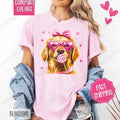 Valentine Golden Retriever Comfort Colors Cute - Adult & Kids T-Shirts, Sweatshirts & Hoodies apparel design preview 1