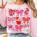 Valentine Heart Coquette Bow - Adult & Kids T-Shirts, Sweatshirts & Hoodies apparel design preview 1