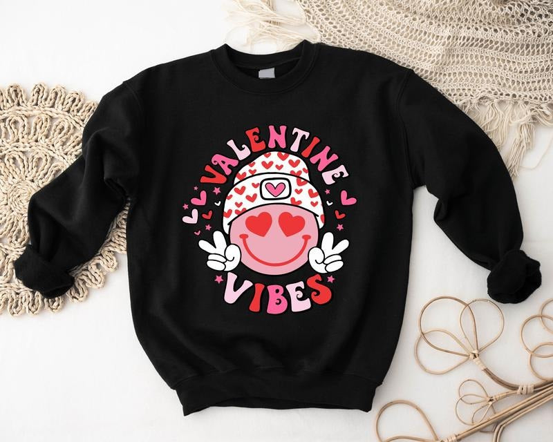 Valentine Retro Valentines I Love You Wife Groovy - Adult & Kids T-Shirts, Sweatshirts & Hoodies apparel design preview 1