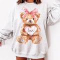 Bear Coquette Heart Valentine Her - Adult & Kids T-Shirts, Sweatshirts & Hoodies apparel design preview 1