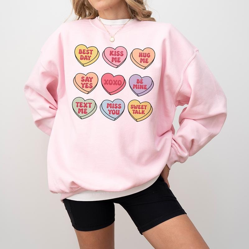 Conversation Hearts Cute Heart 02 - Adult & Kids T-Shirts, Sweatshirts & Hoodies apparel design preview 1
