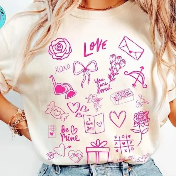 Best Friend Girlfriend Galentines Day Girly - Adult & Kids T-Shirts, Sweatshirts & Hoodies apparel design preview 1