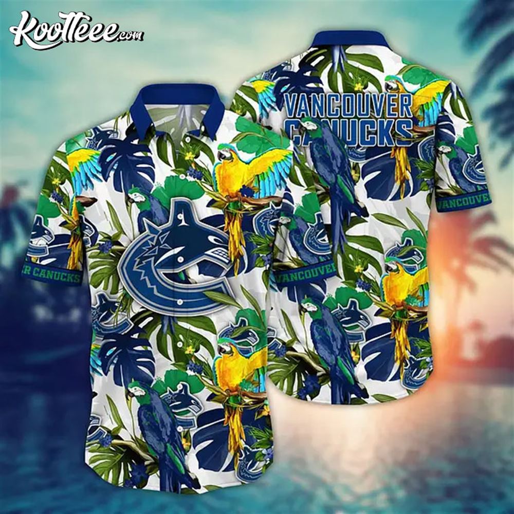 Vancouver Canucks NHL Aloha Hawaiian - Adult & Kids T-Shirts, Sweatshirts & Hoodies apparel design preview 1