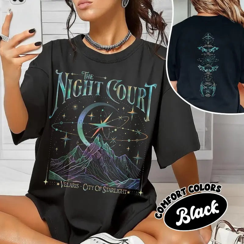 Velaris Night Court Acotar 2 Sided Throne Glass - Adult & Kids T-Shirts, Sweatshirts & Hoodies apparel design preview 1