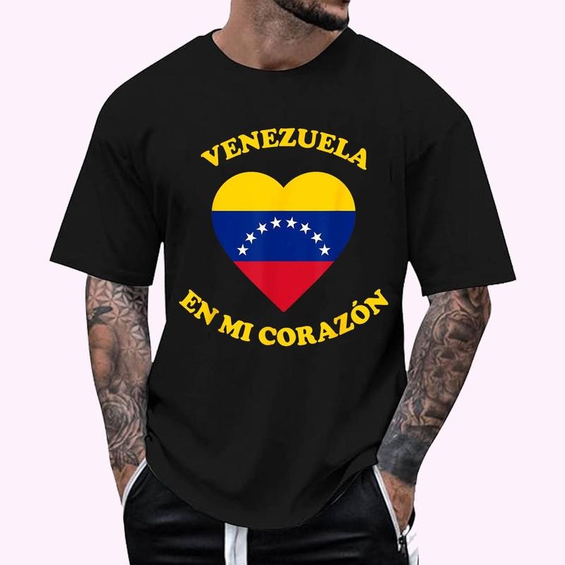 Venezuela En Mi CorazóN Latin Heart Cotton 100% Top - Adult & Kids T-Shirts, Sweatshirts & Hoodies apparel design preview 1